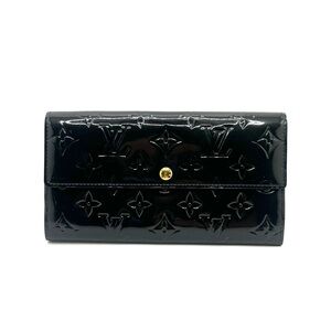 Authentic LV LOUIS VUITTON Monogram Vernis Portefeuille Sarah Long Wallet